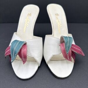 Vintage Beverly Feldman Vintage Peep toe stiletto heel leather shoes Sz 7M